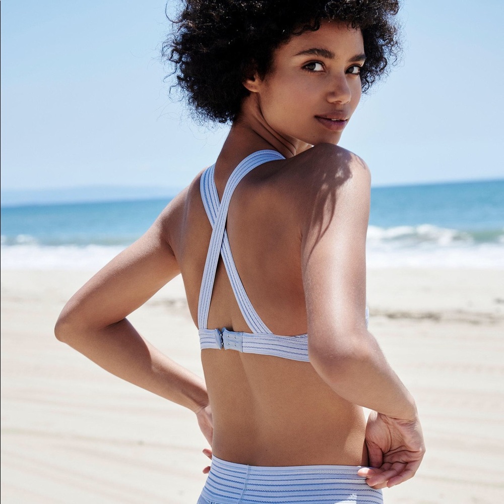 Free People Blue Practice Makes Perfect Sports Bra - Picture 3 of 9